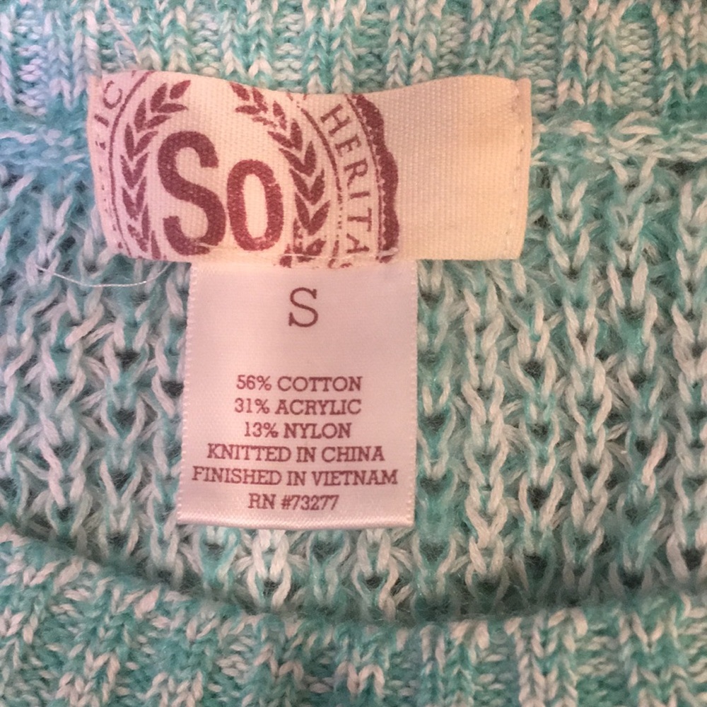 Turquoise Textured Sweater - Picture 4 of 4